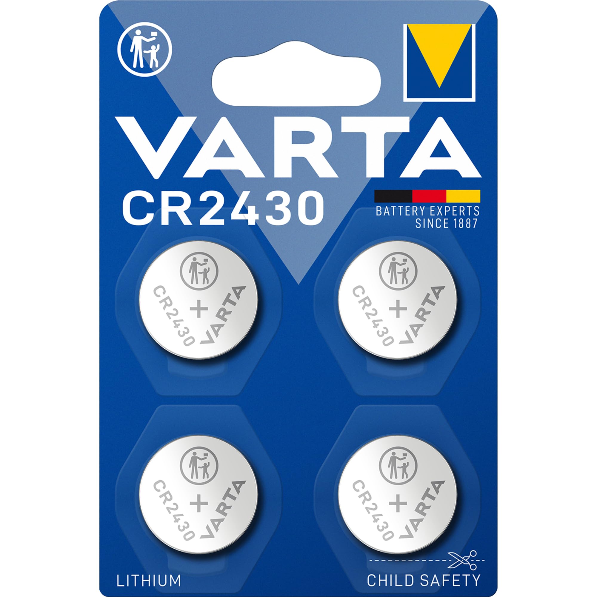 Varta Batterie Knopfzelle CR2430 3V 290mAh Lithium 4St.