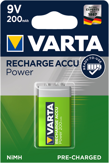 Varta Pile rechargeable Accu Rechargeable type 6HR61 9V 200mAh