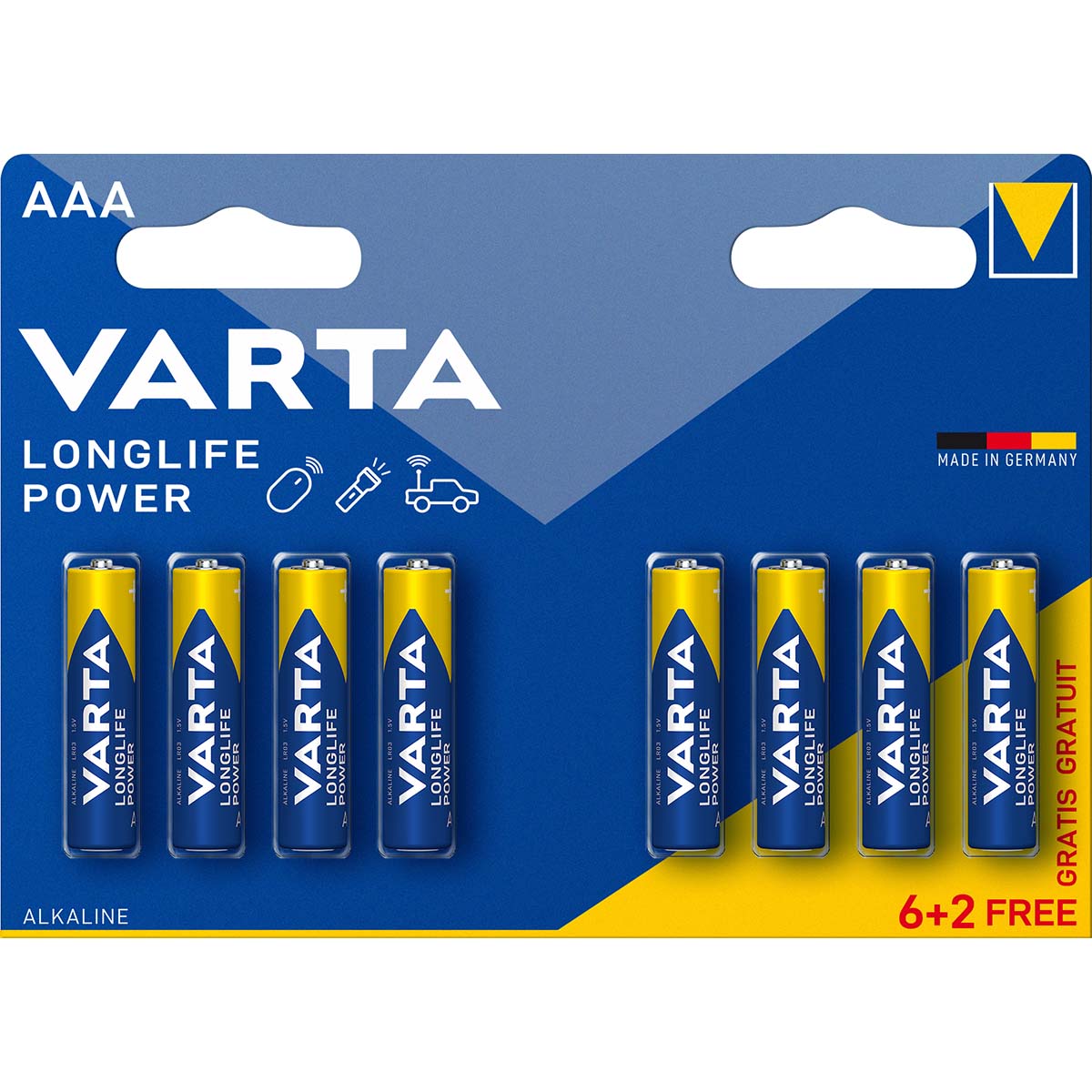 Varta Pile alcaline AAA 1.5 V High Energy 8-Promotional Blister