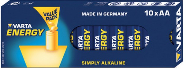 Varta Pack de 10 piles Alcaline type AA 1,5V (R06)