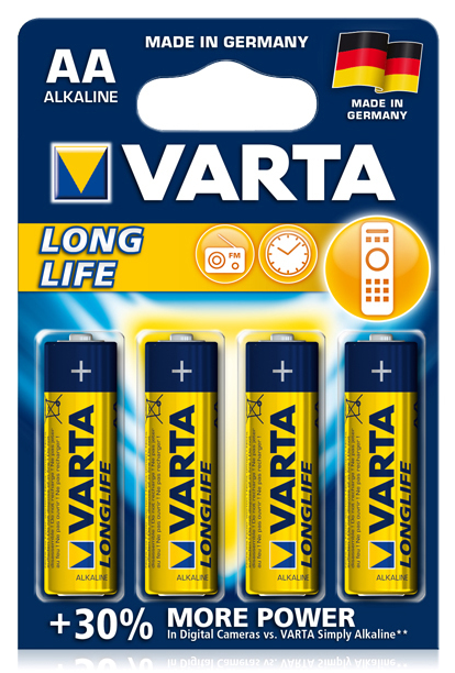 Varta Varta Lot de 4 piles Alcaline Longlife Extra type AA 1,5V (LR6)