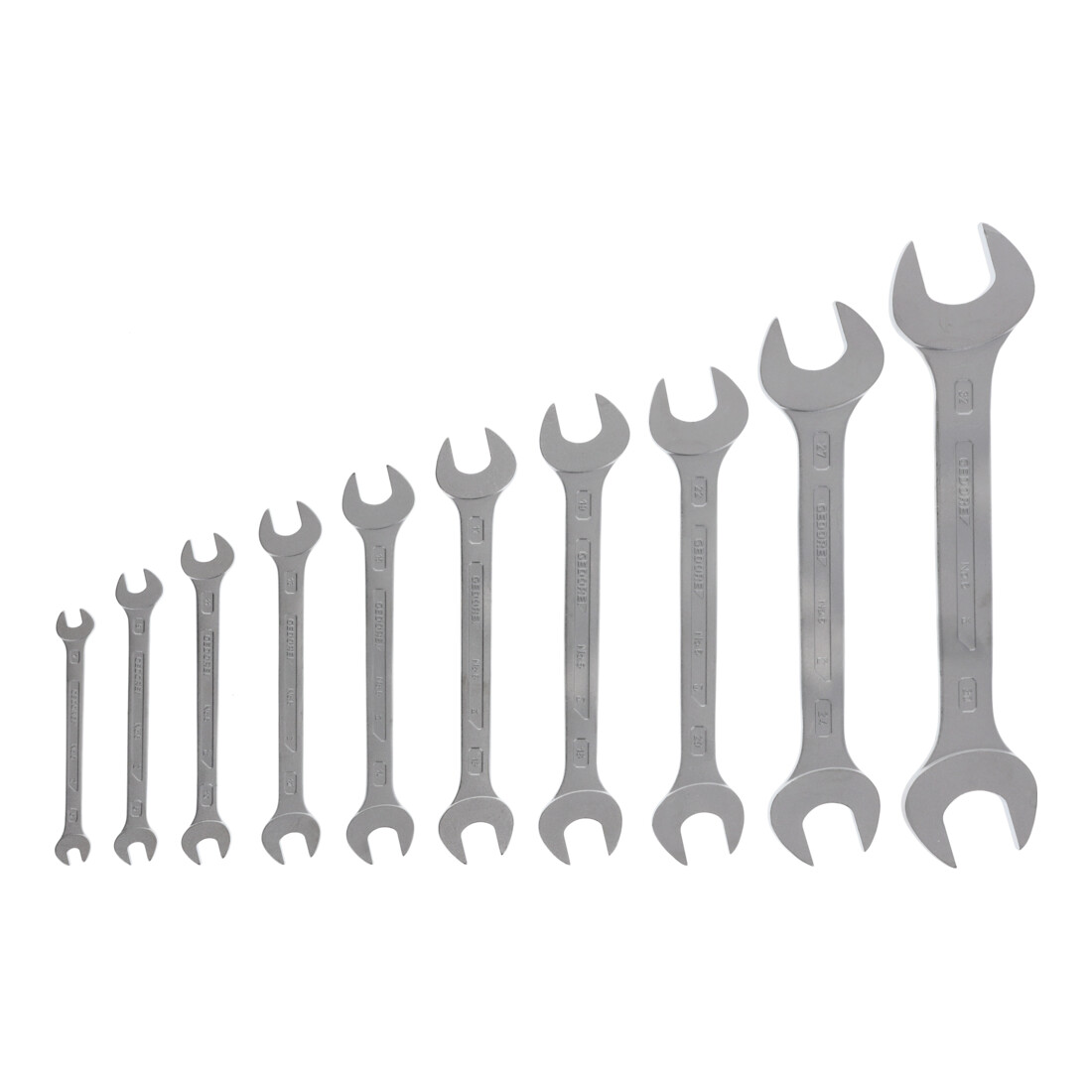 GEDORE Clé double à fourche , jeu de 10 pièces 6-32 mm