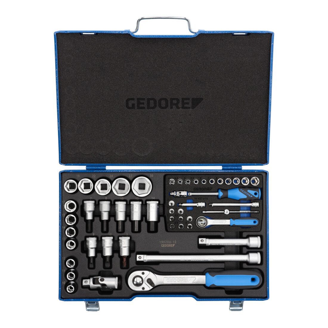 GEDORE Jeu de clés à douille 1/4''+1/2'' 50 pcs 4-30 mm