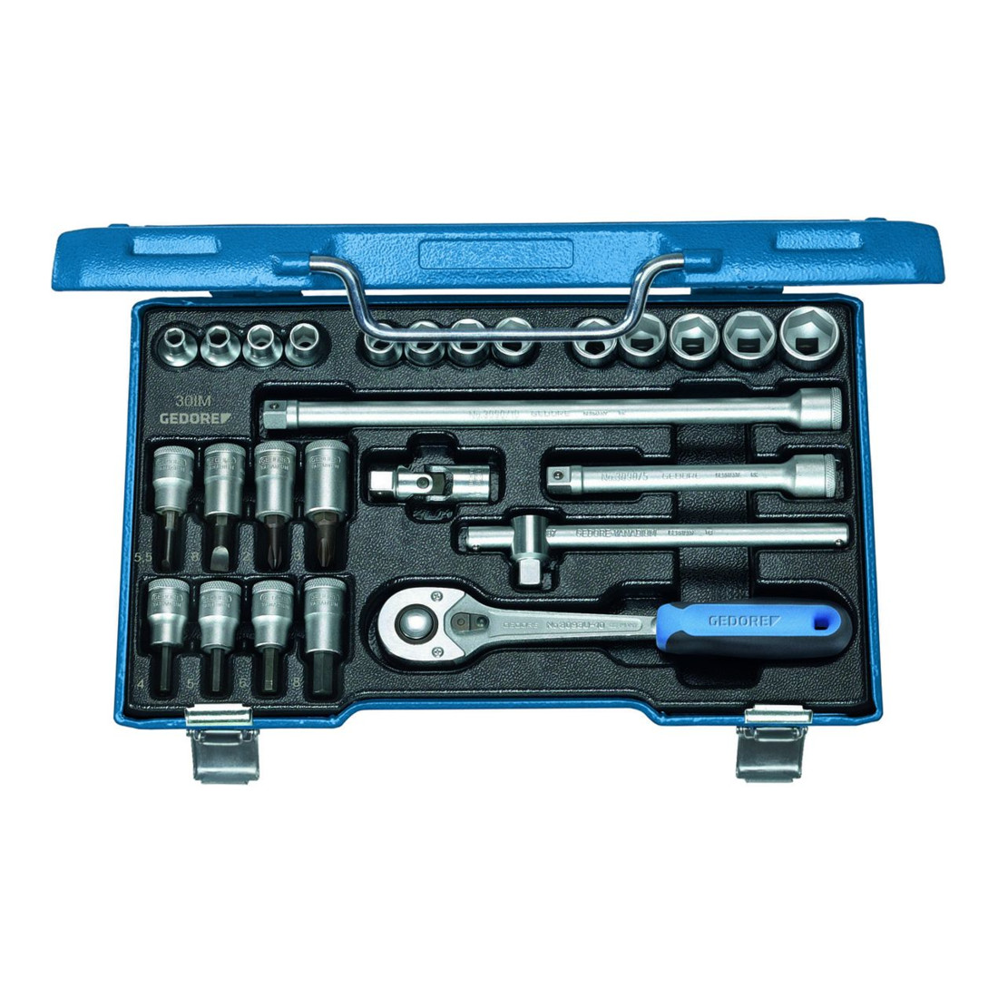 GEDORE Jeu de clés à douille 3/8'' 26 pièces, hexagone IN-IS-PH (30IMU-10)