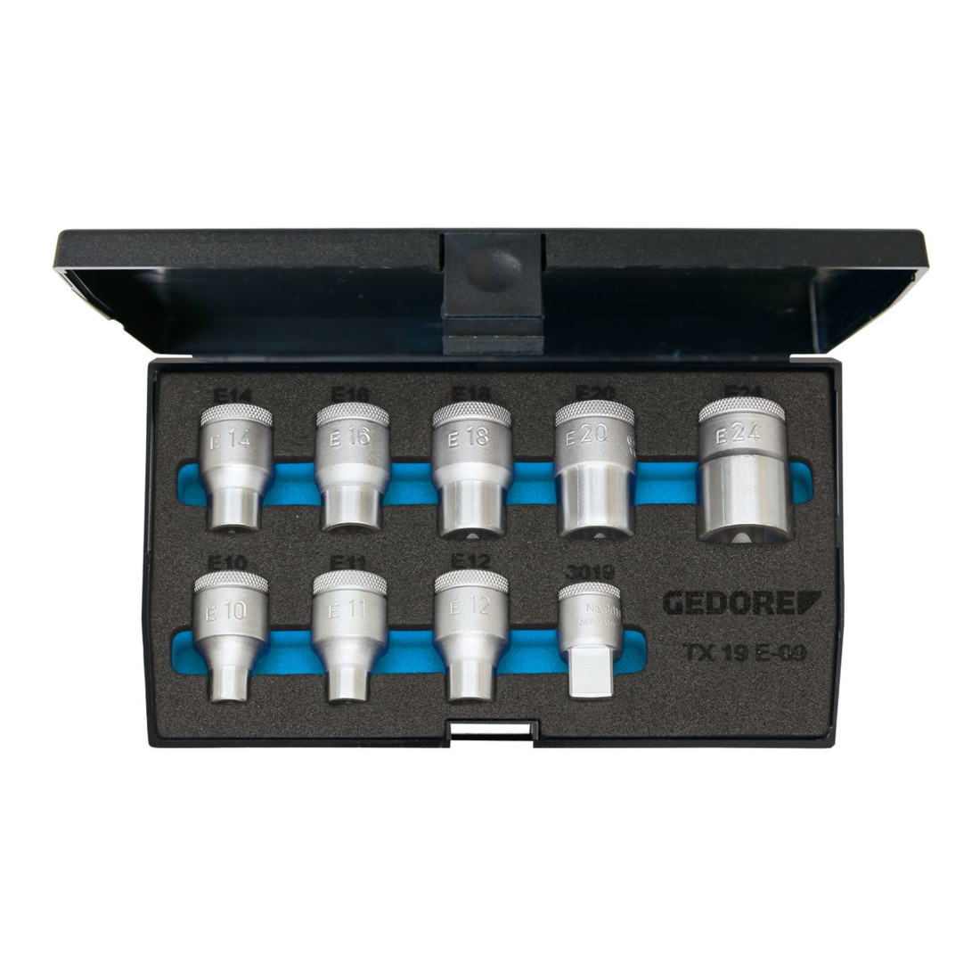 GEDORE Jeu de clés à douille 1/2'' 9-tlg externe Torx E10-E24