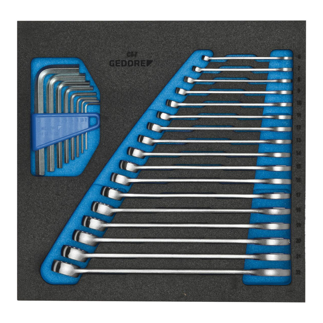 GEDORE Module à outils 1500 CT2-7 l.315xP.310mm 25 pces plastique ABS p. servante Gedor