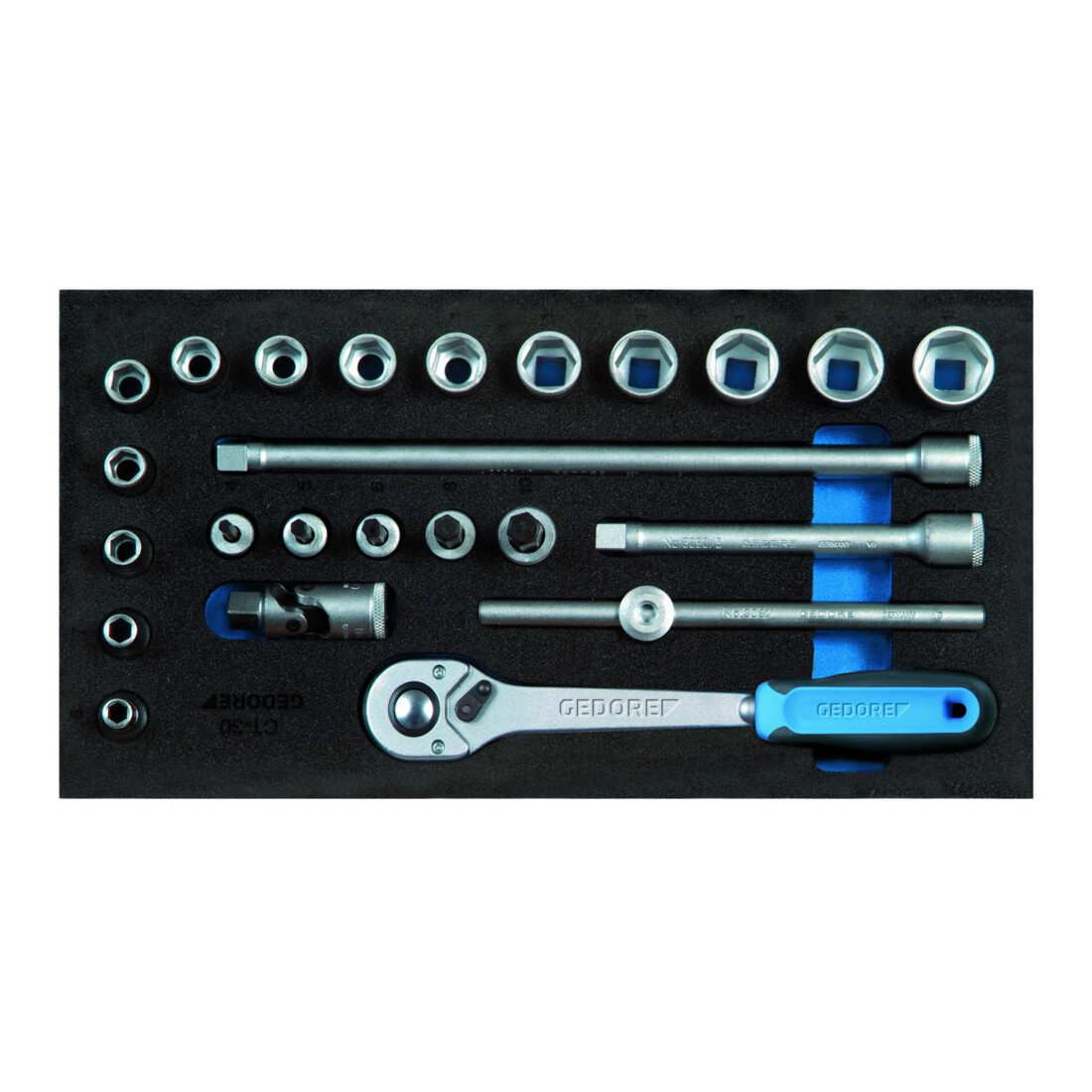 GEDORE Assortiment de clés à douille 3/8'' dans le module d'outils de contrôle