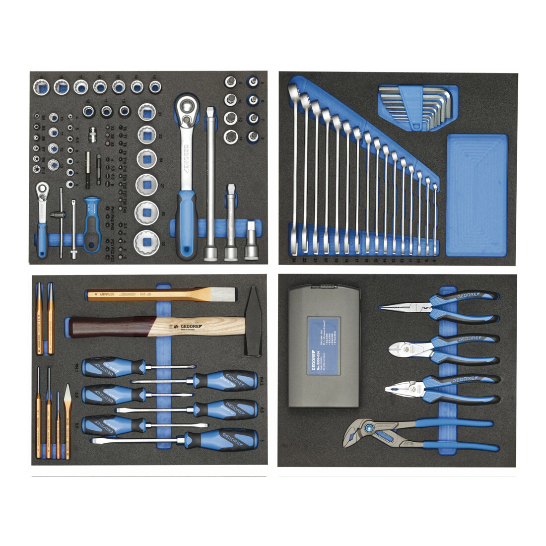 GEDORE Assortiment d'outils en modules d'outils de contrôle 147 pcs