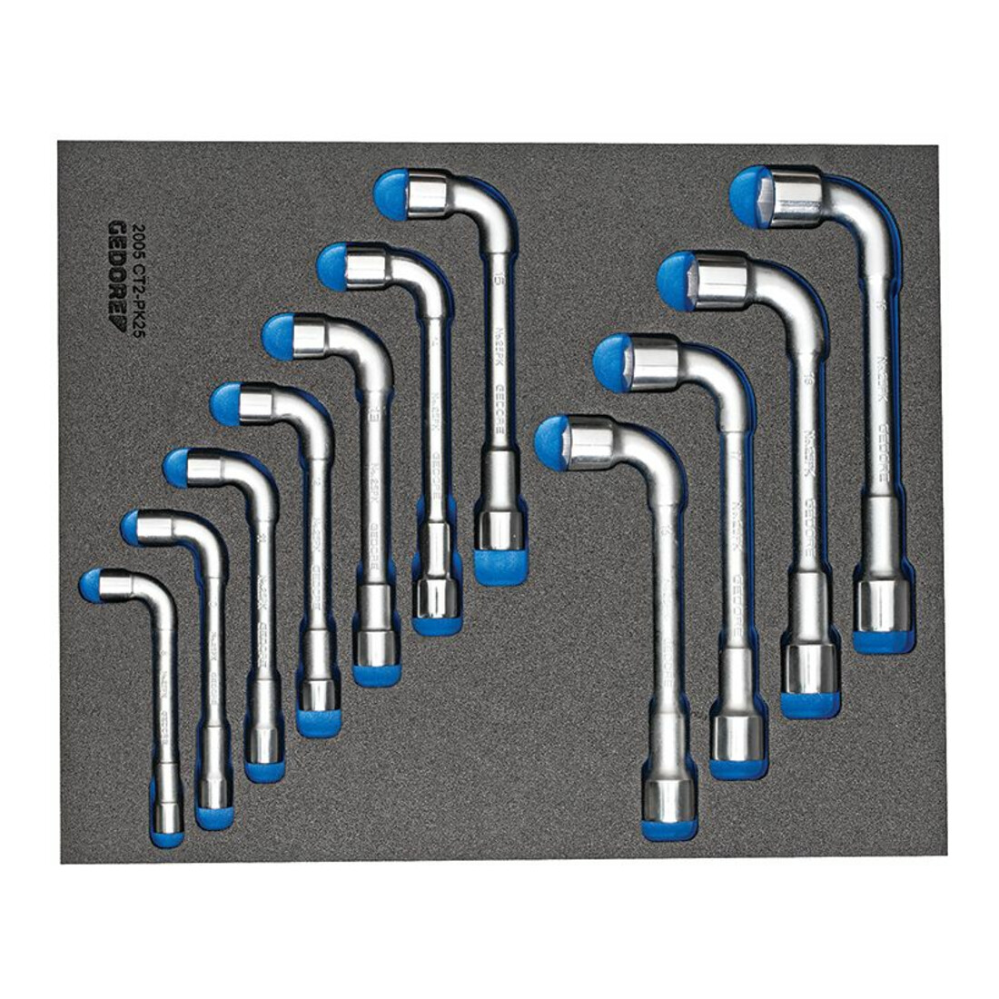 GEDORE Clé à tube double dans le module Check-Tool, 11 pcs