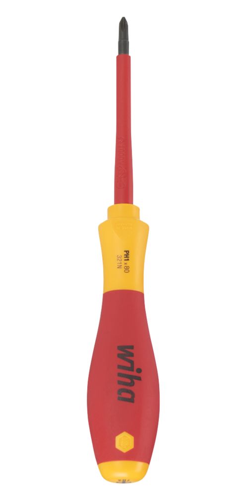Wiha Tournevis VDE Phillips SoftFinish PH1 x 80mm