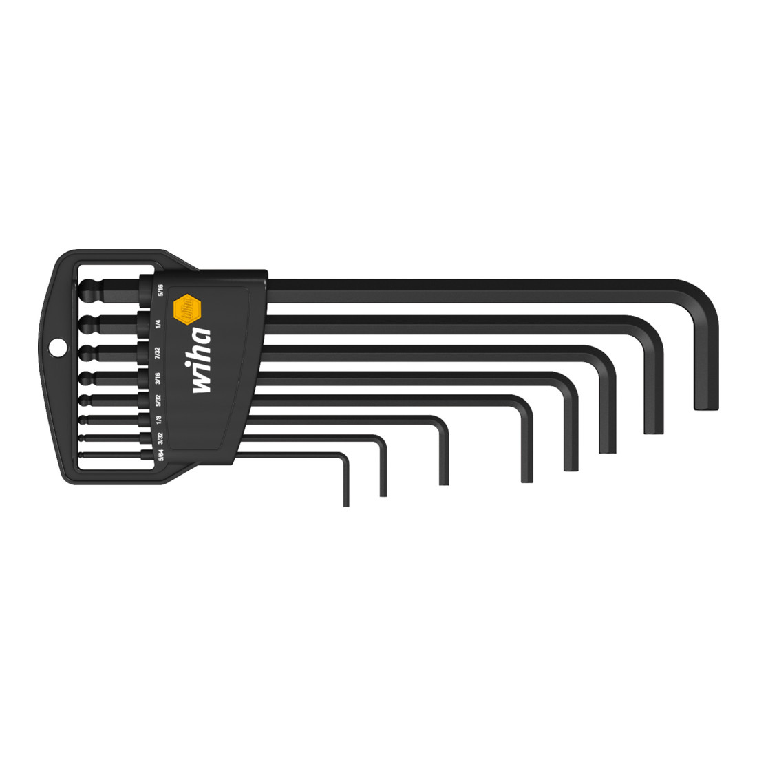 Wiha WIHA Jeu de clés mâles coudées 6 pans, dimensions en pouces phosphatée 8