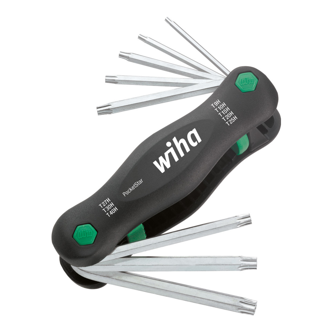 Wiha Multitool PocketStar TORX® Tamper Resistant (avec perçage), 8 pcs, version SB avec suspension à perforation européenne (25166)