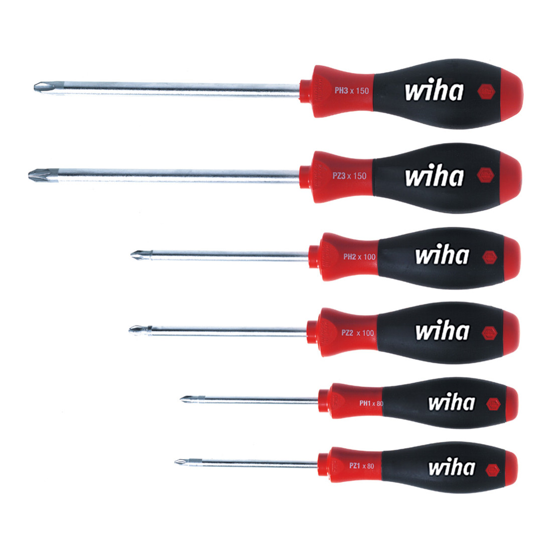 Wiha Jeu de tournevis SoftFinish® Phillips, Pozidriv 6 pcs (26146)