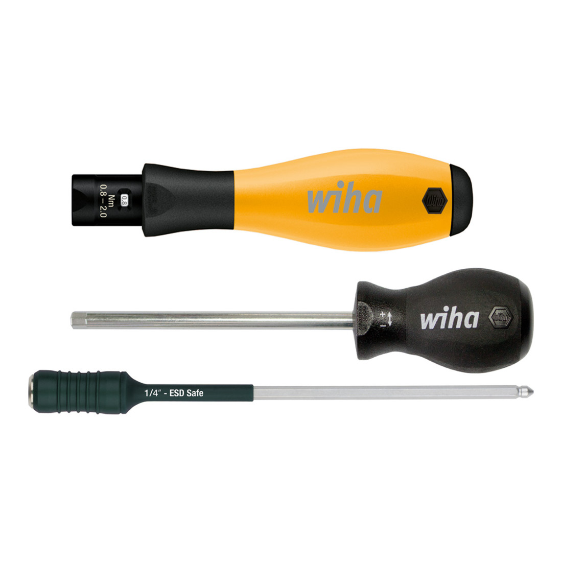 Wiha Tournevis dynamométrique TorqueVario®-S ESD Couple limité à réglage variable (26629) 0,4-1,0 Nm, 4 mm