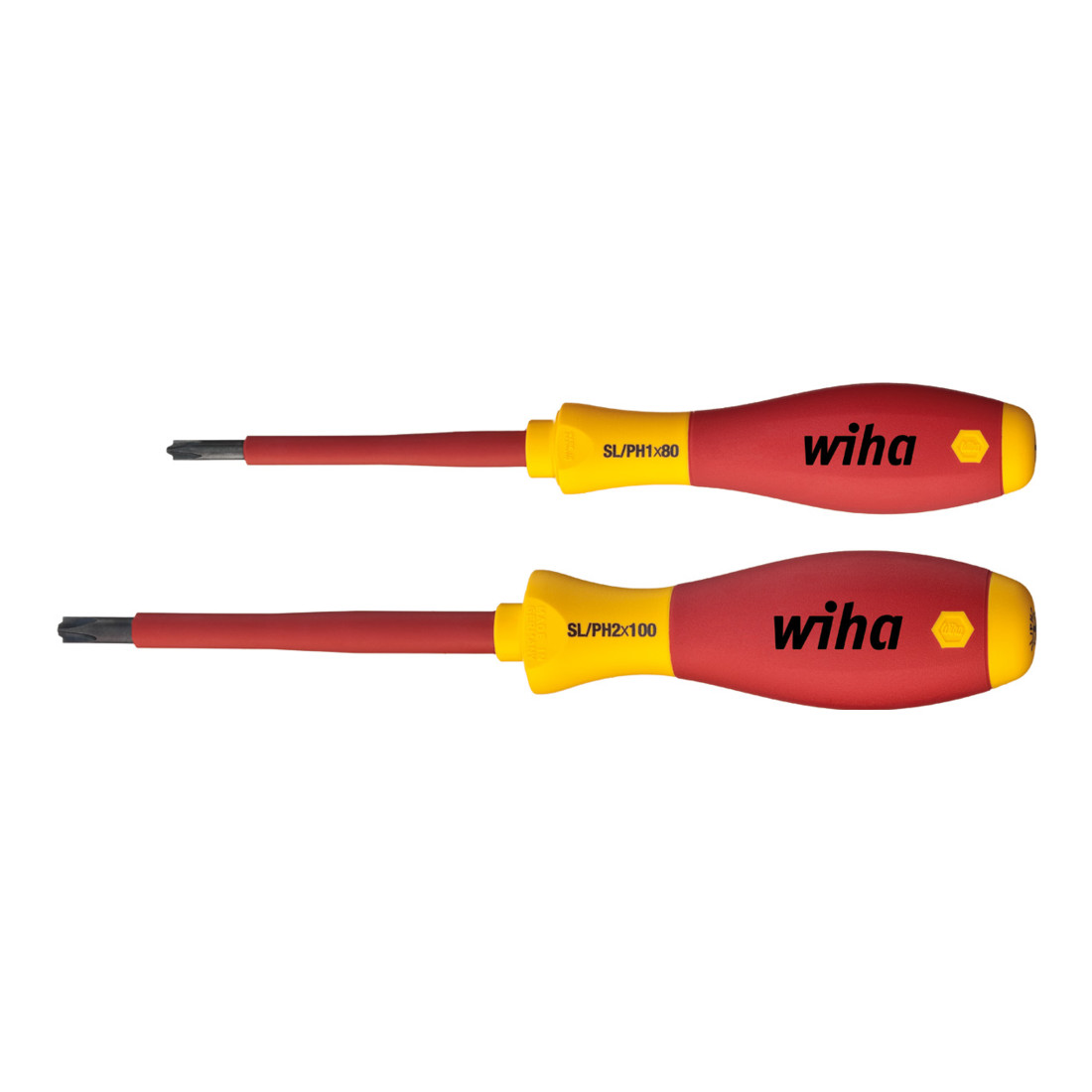 Wiha Jeu de tournevis SoftFinish® electric PlusMinus/Phillips sous blister 2 pcs (32281)