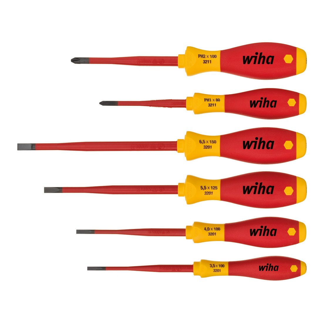 Wiha Schraubendreher-Set SoftFinish electric slimFix