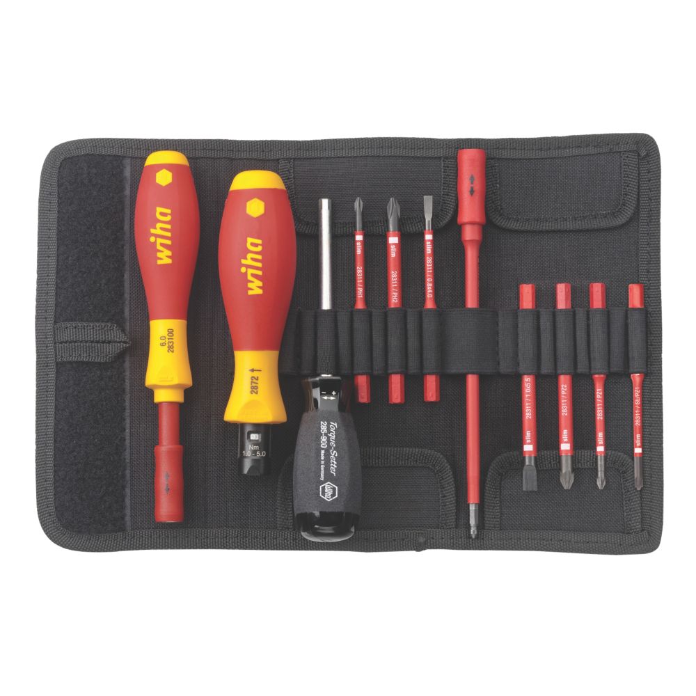 Wiha Assortiment de tournevis dynamométriques interchangeables VDE TorqueVario 1-5Nm 11 pièces