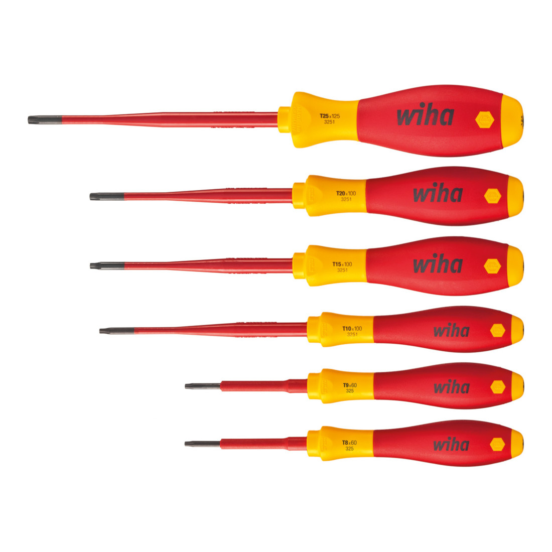 Wiha Jeu de tournevis SoftFinish® electric slimFix TORX® Tamper Resistant 6 pcs (41245)