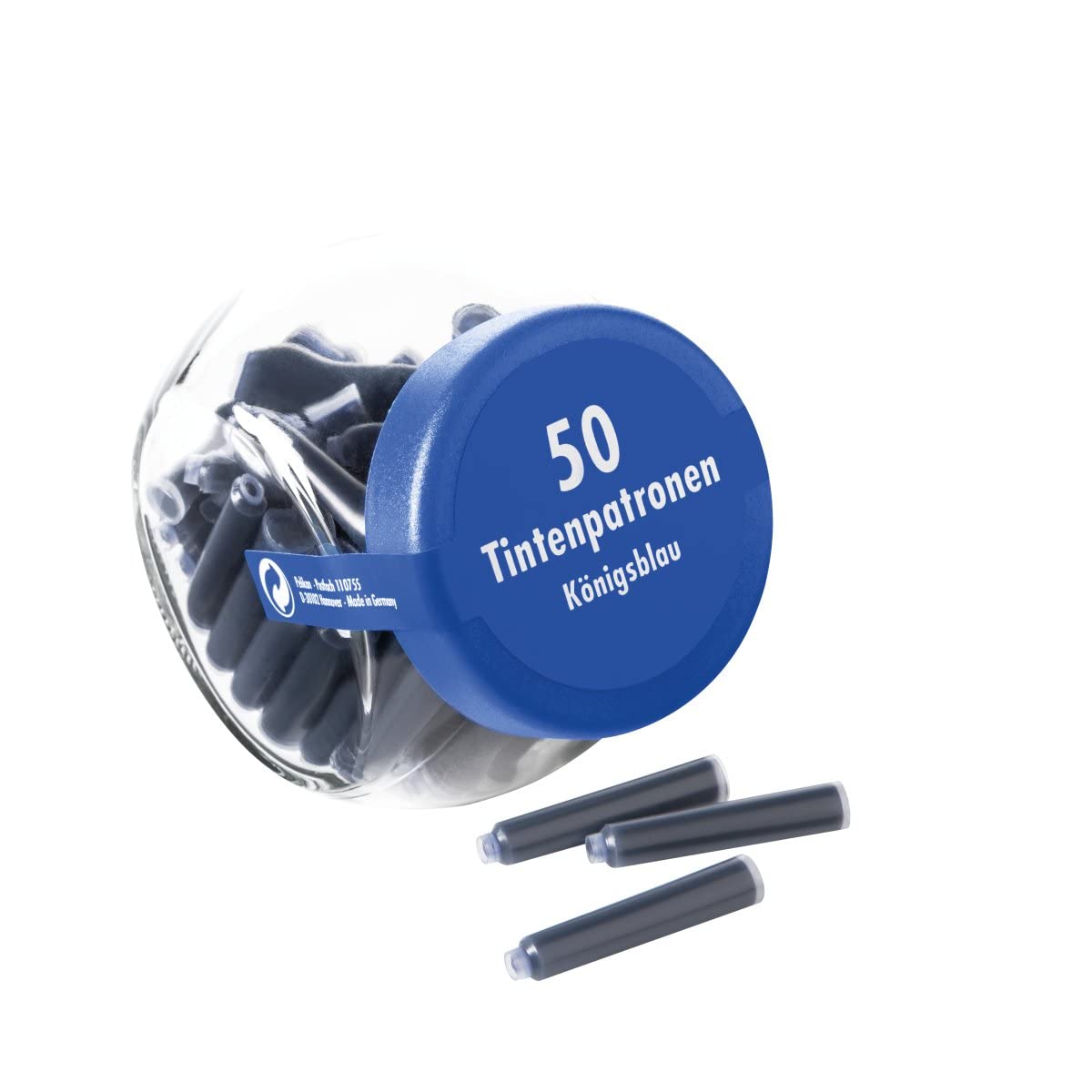 Herlitz Tintenpatronen im Glas 50 Stück blau