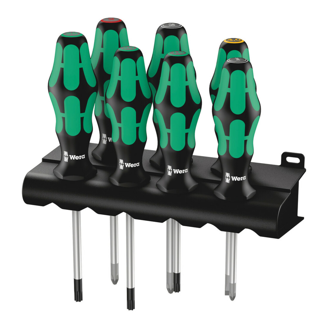Wera 335/350/367/7 Rack Jeu de tournevis Kraftform Plus Lasertip + Rack, 7 pièces