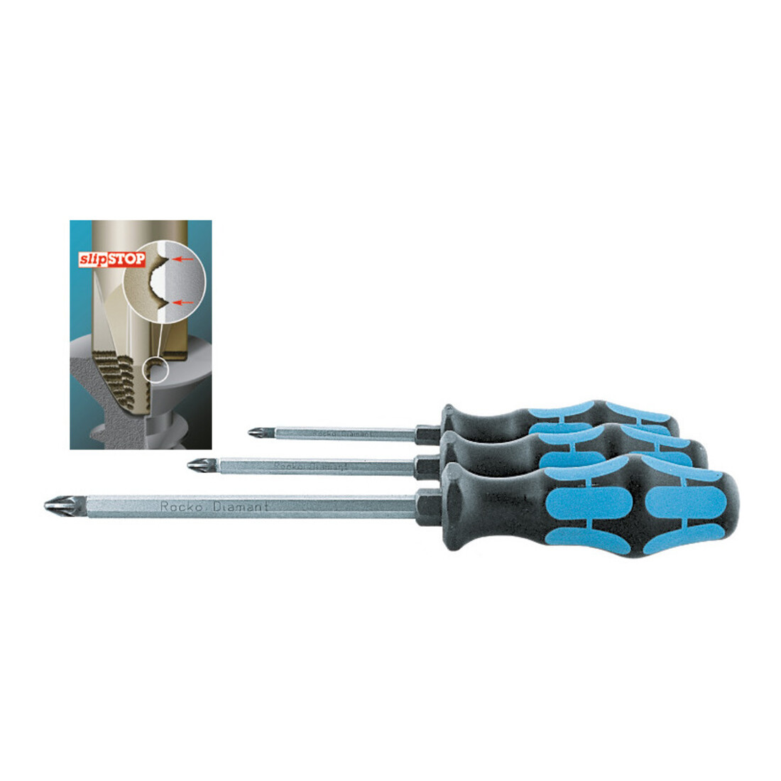 Wera Jeu de tournevis pour Pozidriv, avec manche Kraftform, Nombre de tournevis: 3