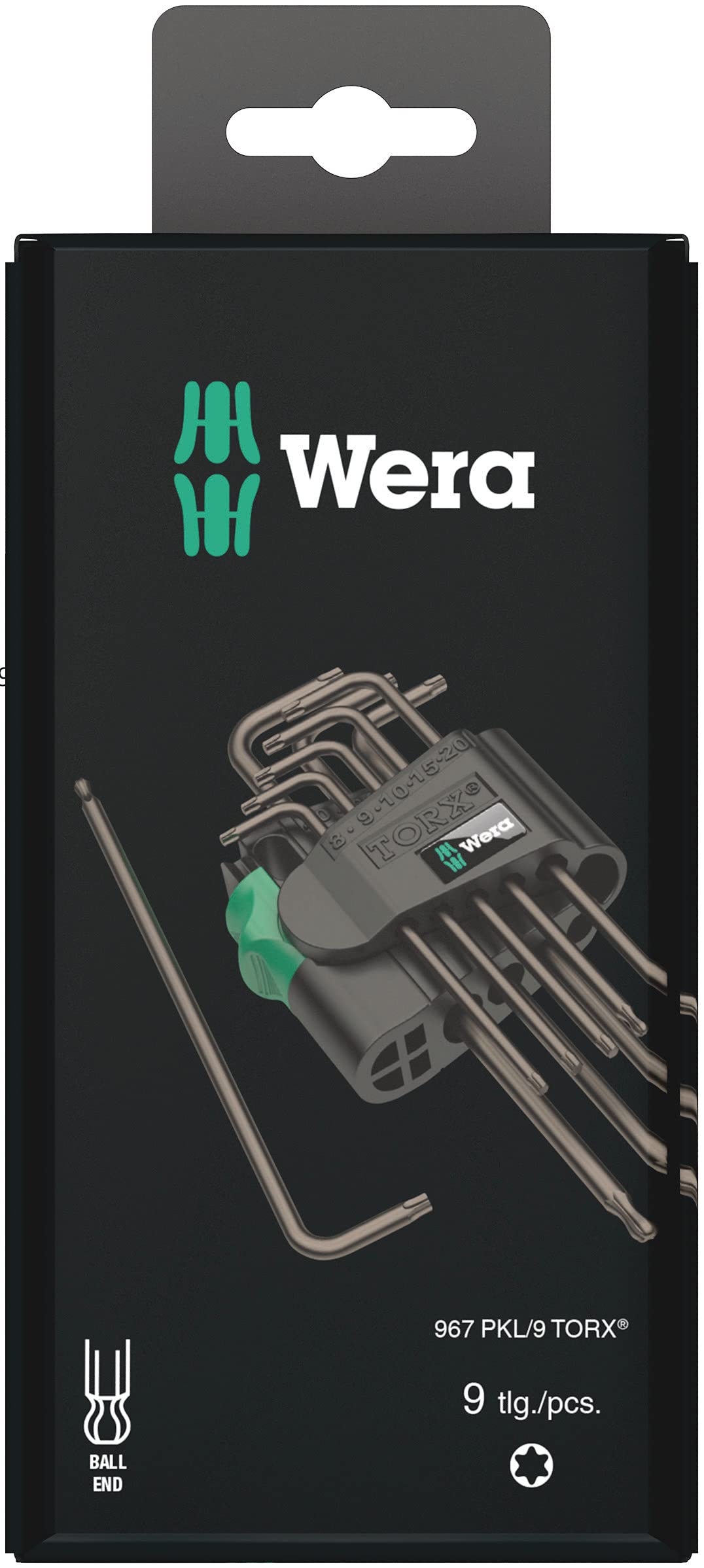 Wera 967/9 TX 1 SB TORX« Winkelschlüsselsatz, BlackLaser