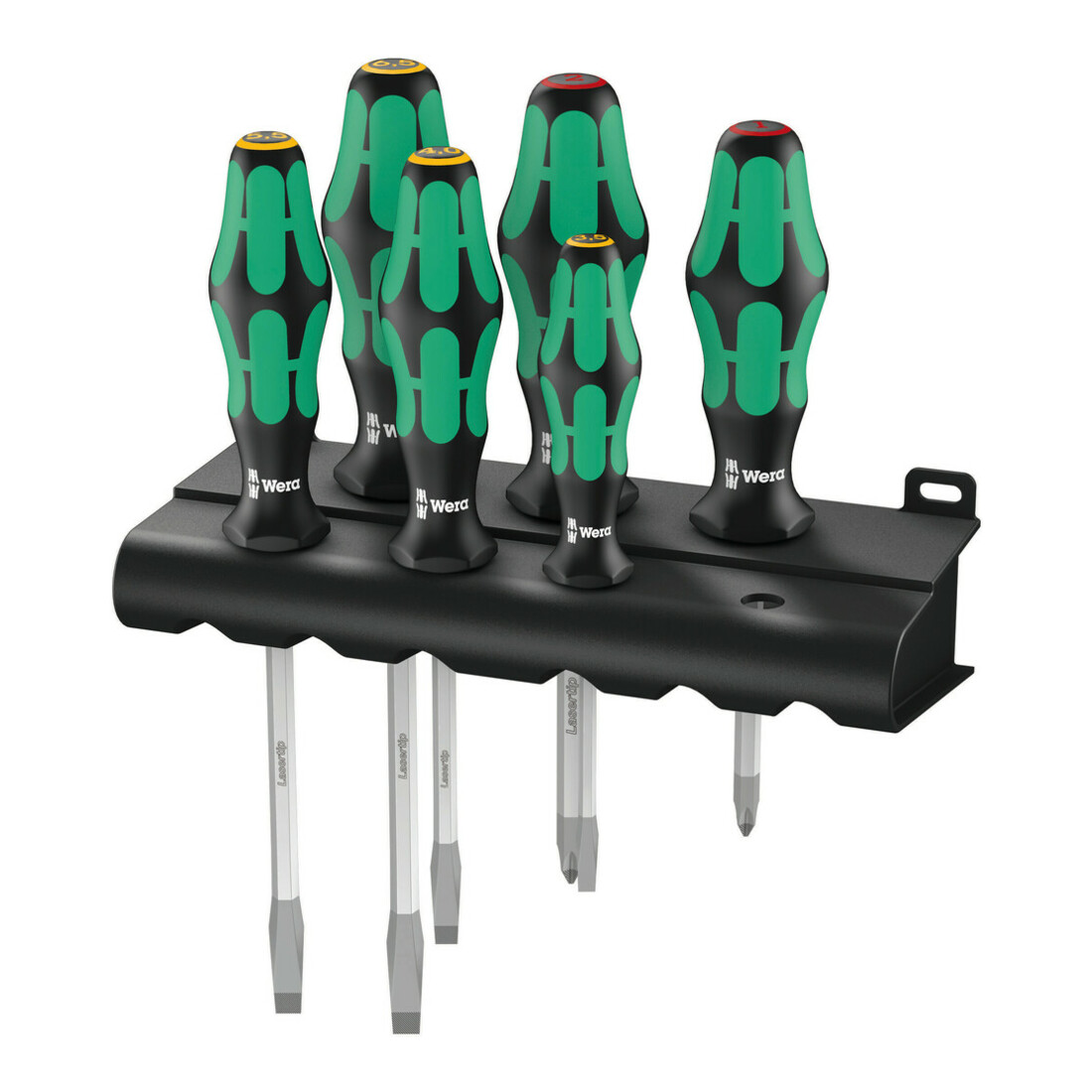 Wera 334 SK/6 Rack Jeu de tournevis Kraftform Plus Lasertip + Rack, 6 pièces
