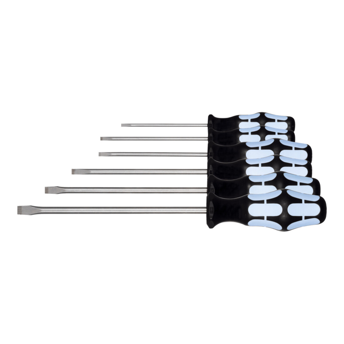 Wera Jeu de tournevis normalisés“Stainless” pour visà fente, avec manche Kraftform, Nombre de tournevis: 6