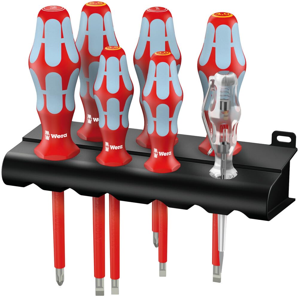 Wera 3160 i/7 Schraubendrehersatz, Edelstahl + Rack