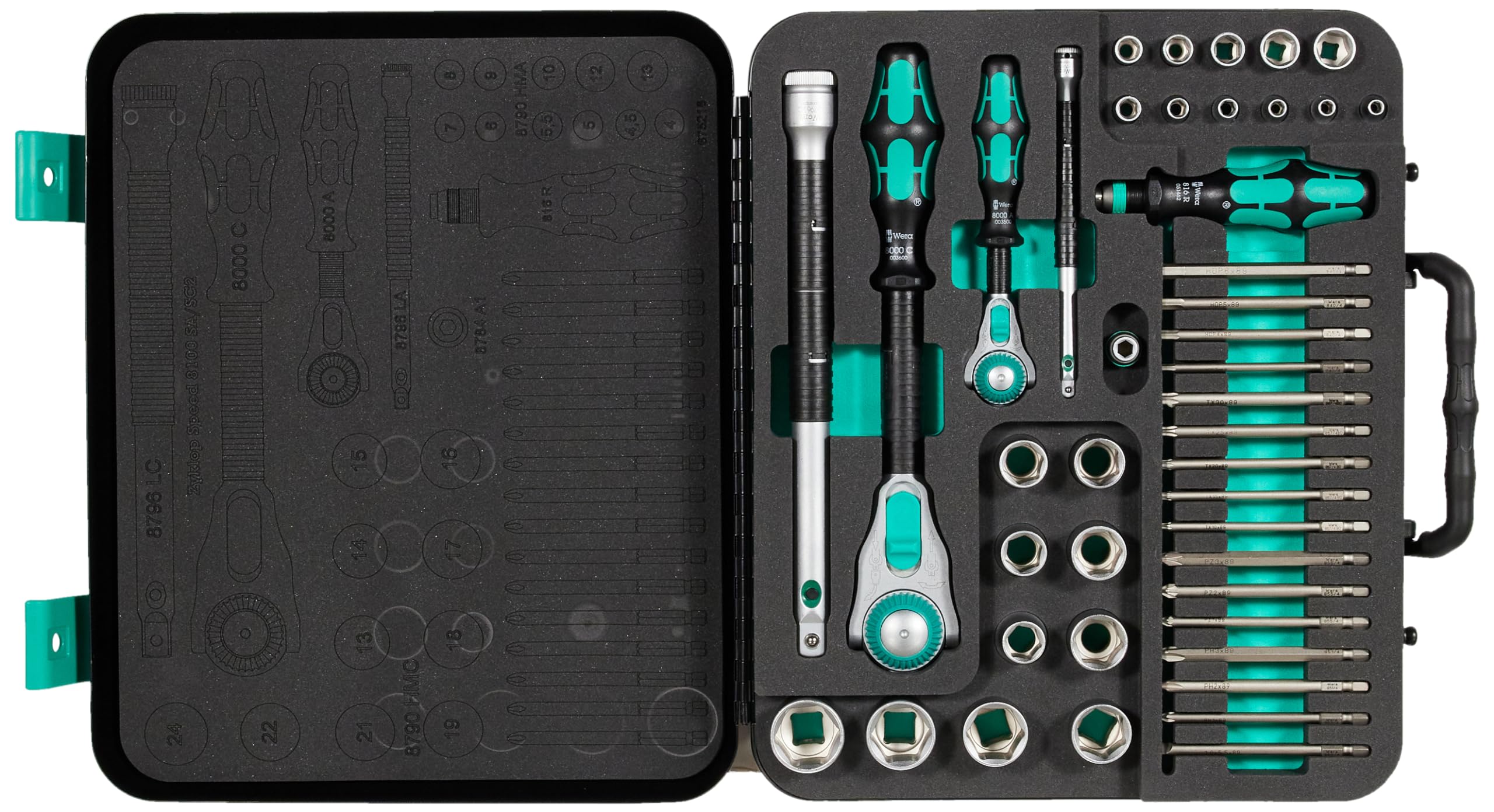 Wera 8100 SA/SC 2 Zyklop Speed-Knarrensatz