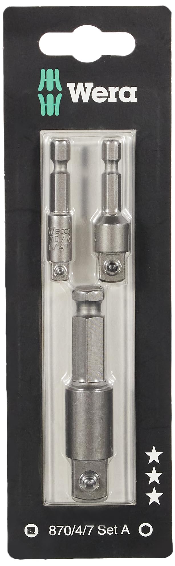 Wera Steckschlüssel Adapter-Satz 870/4/7 Set A SB