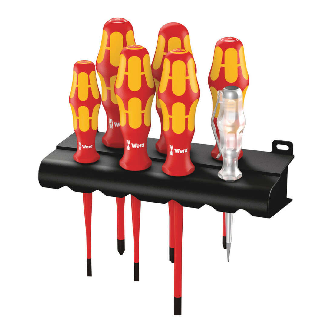 Wera Jeu de trournevis 05006480001 VDE 7 pcs.fente/PH/PZD lame ronde, manche de force