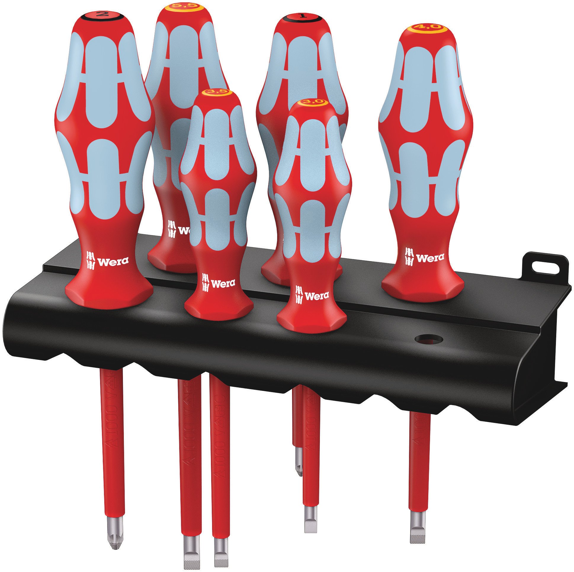 Wera 3165 i/6 Schraubendrehersatz, Edelstahl + Rack