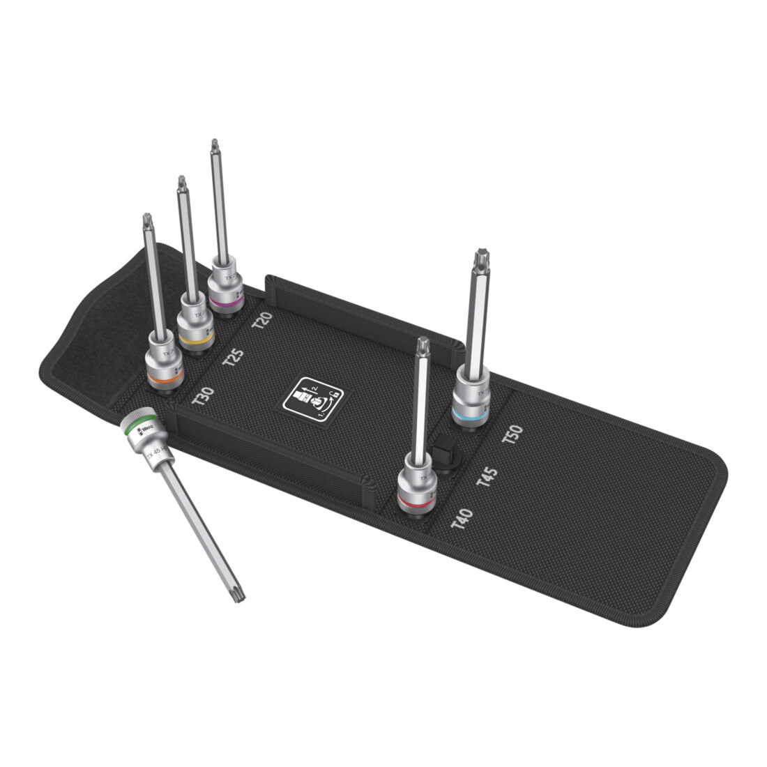 Wera Jeu de douilles tournevis pour Torx, carré 1/2 pouce 6 pièces, longues