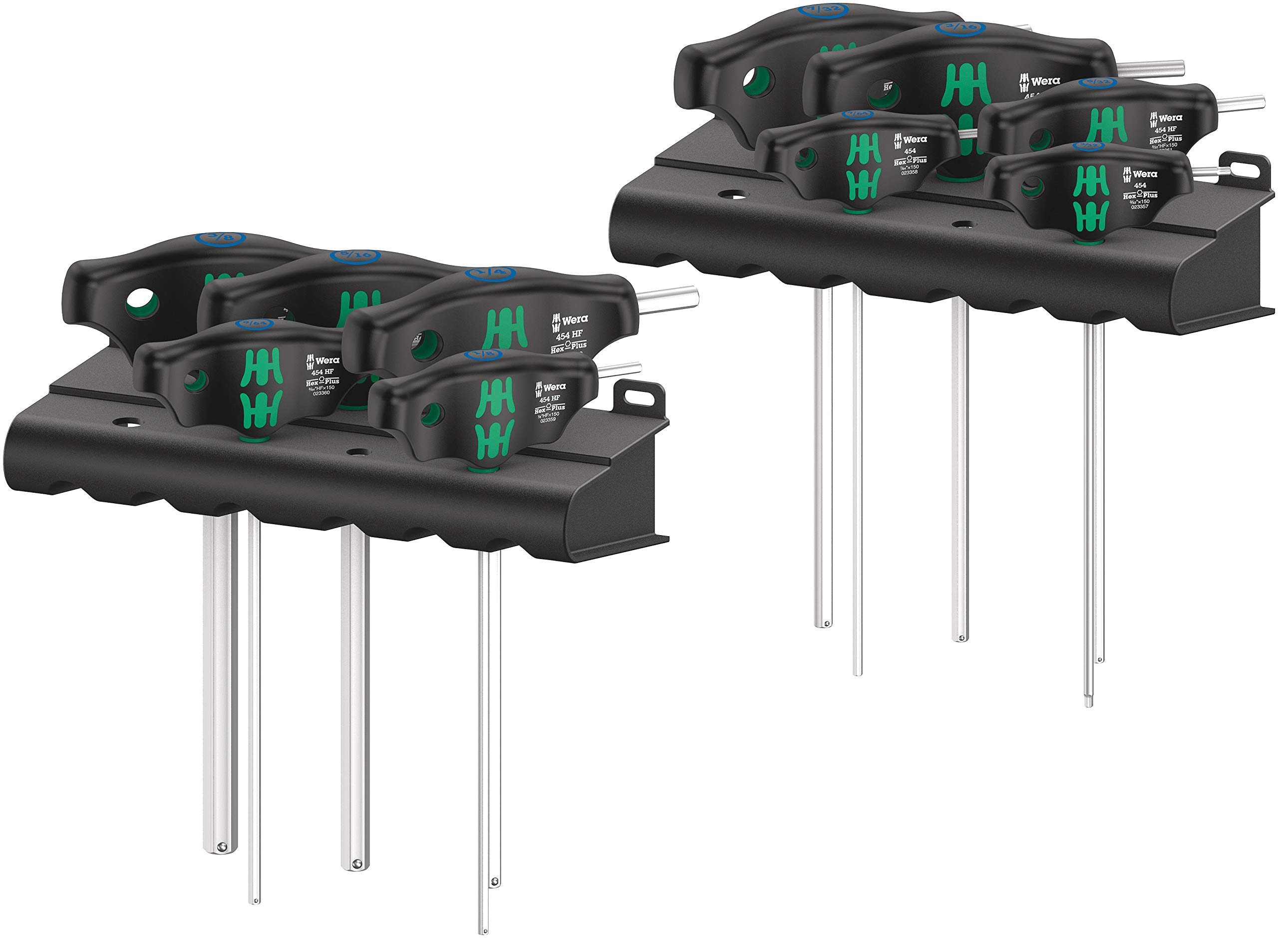 Wera 454/10 HF Set Imperial 1 Quergriff-Schraubendreher + Rack