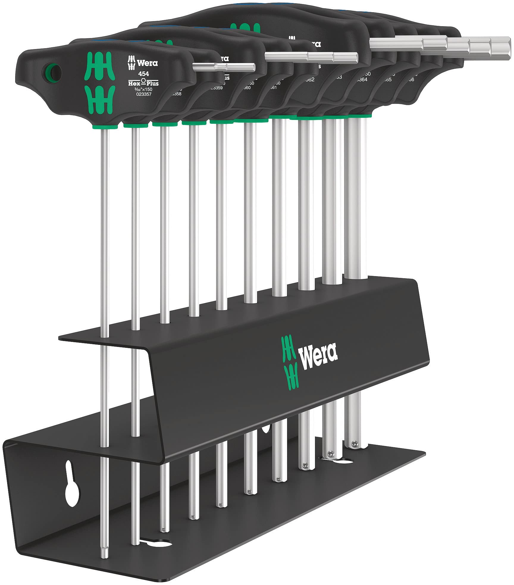Wera 454/10 HF Set Imperial 2 Quergriff-Schraubendreher + Rack