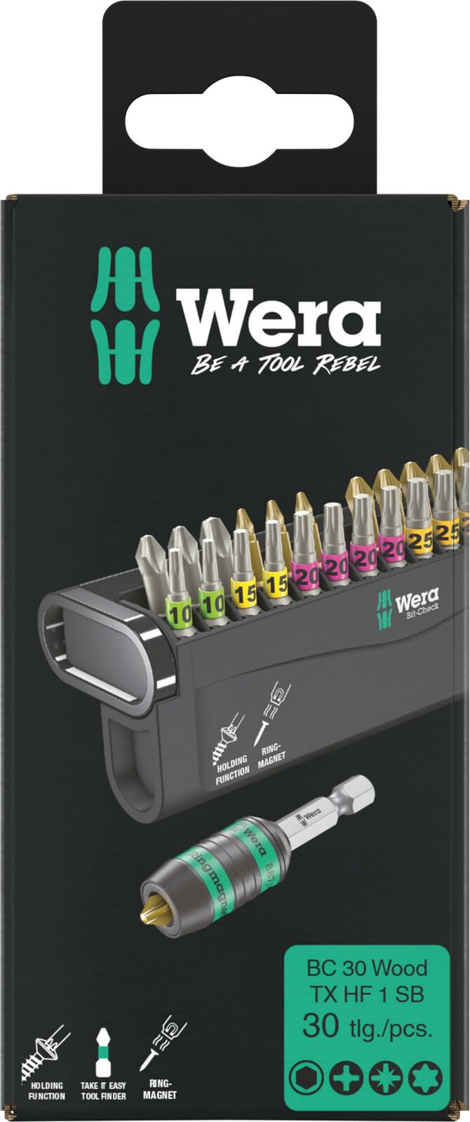 Wera Bit-Check 30 Wood TORX HF 1 SB