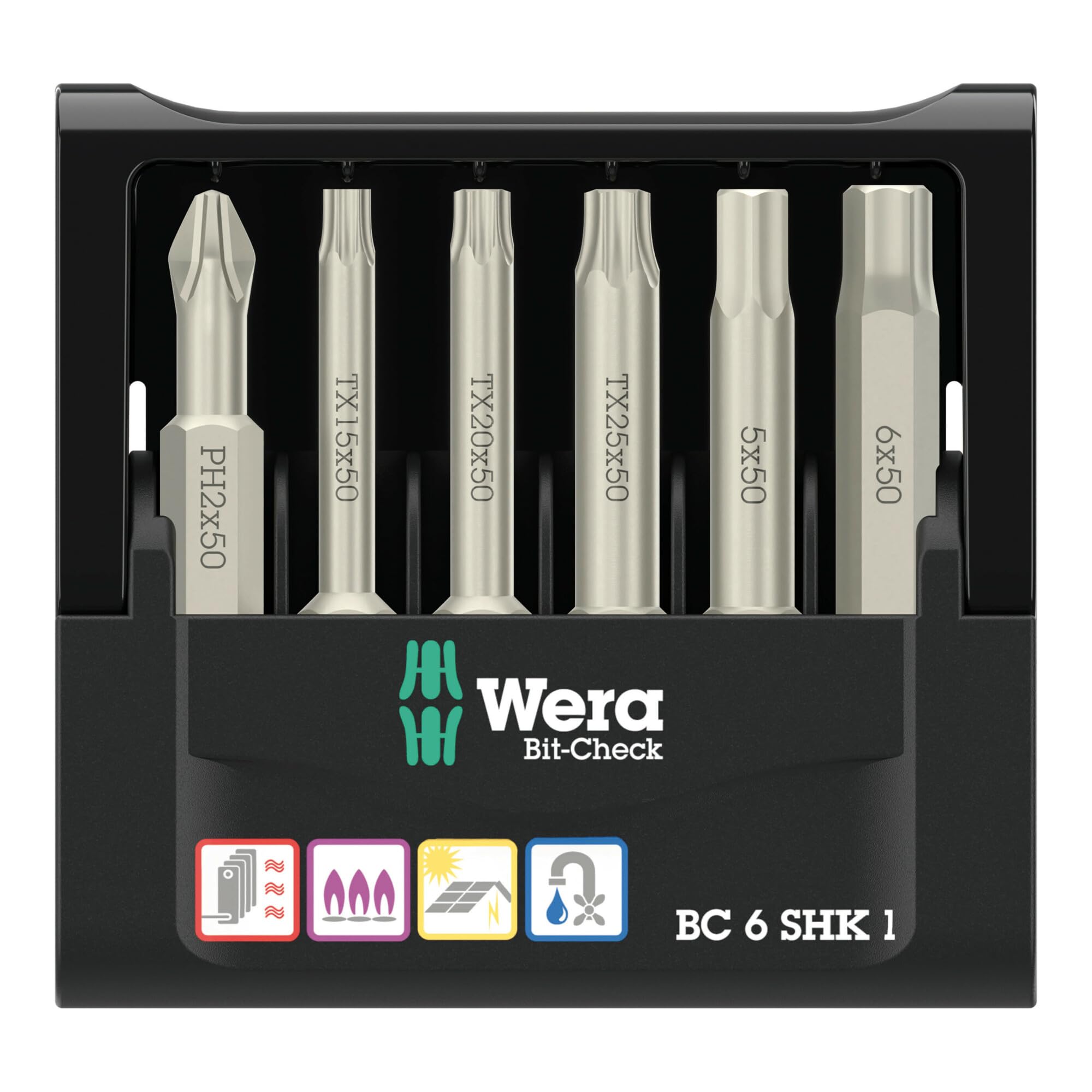 Wera Bit-Check 6 SHK 1 SB