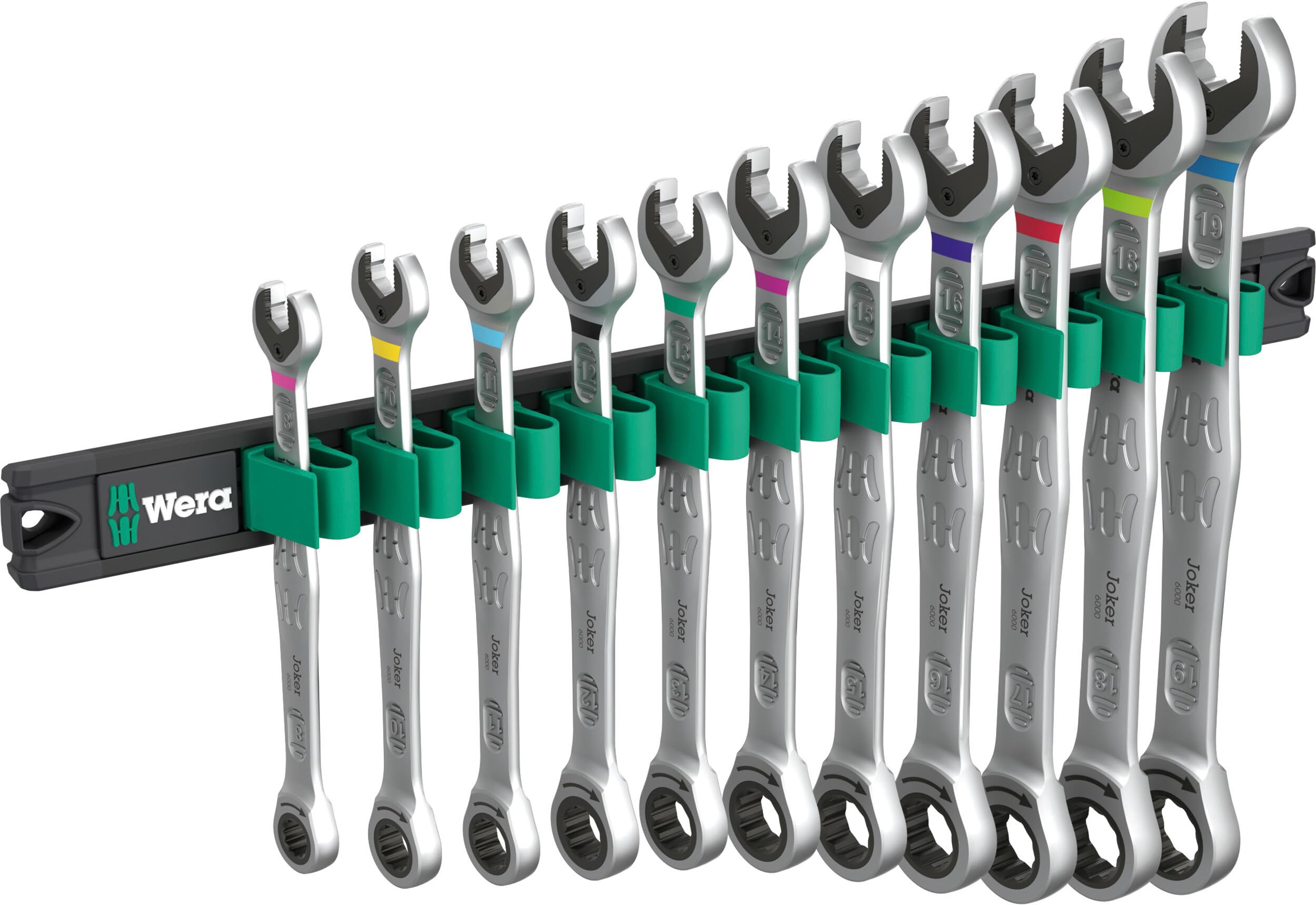 Wera 9630 Magnetleiste 6000 Joker 1 Maul-Ringratschen-Satz
