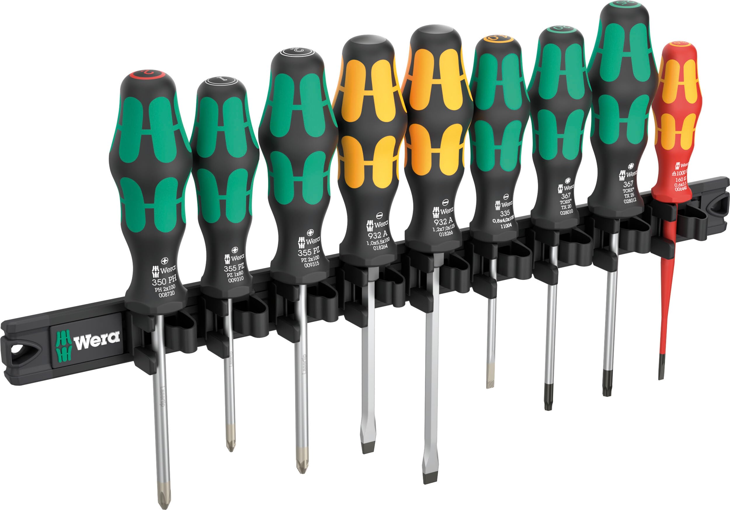 Wera 9650 Magnetleiste Kraftform Schraubendreher-Satz