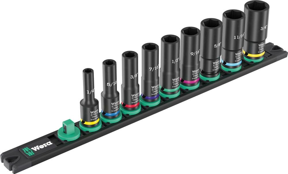 Wera 8790 Nuss-Magnetleiste B Deep Impaktor Imperial 1, 3/8