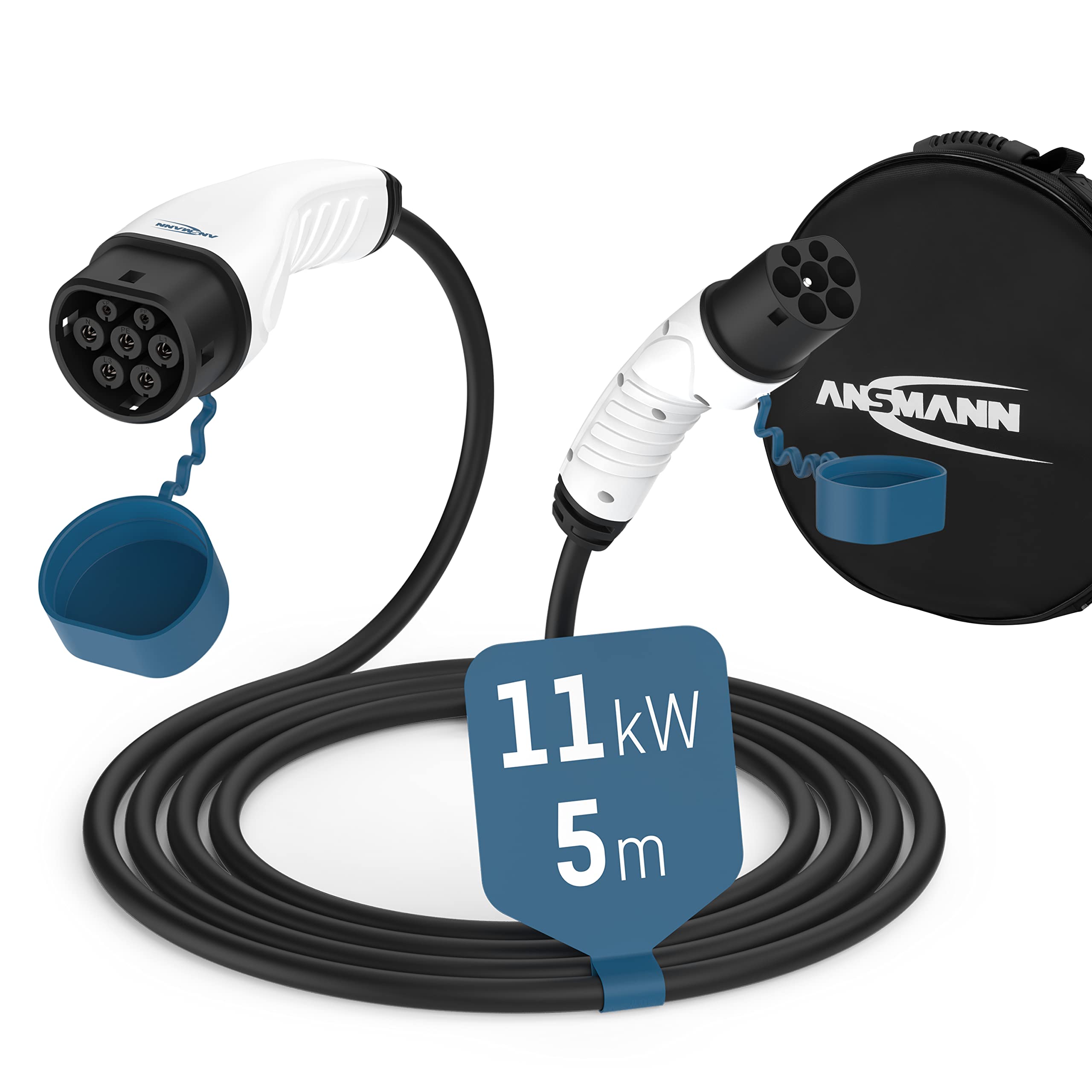 Ansmann Câble de charge Type 2 11 KW pour véhicule électrique