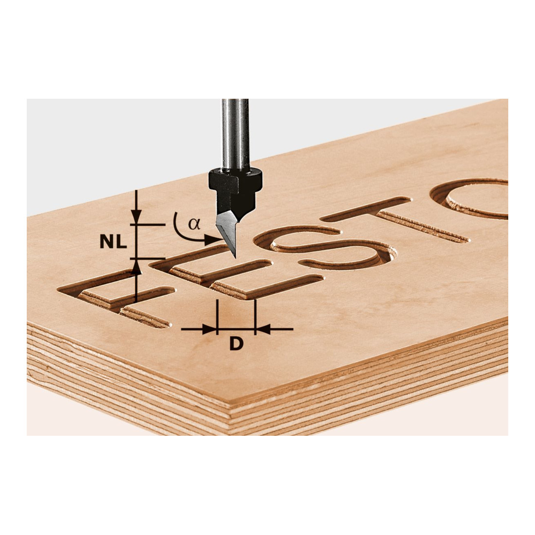 Festool Fraise à graver  HS S8 D11/60°