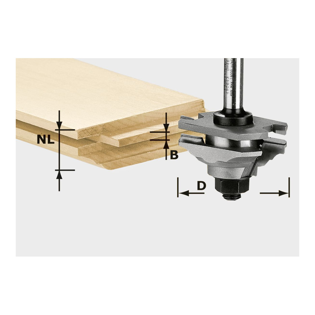 Festool Fraise à languetter/profiler HW S8 D46 x D12-FD