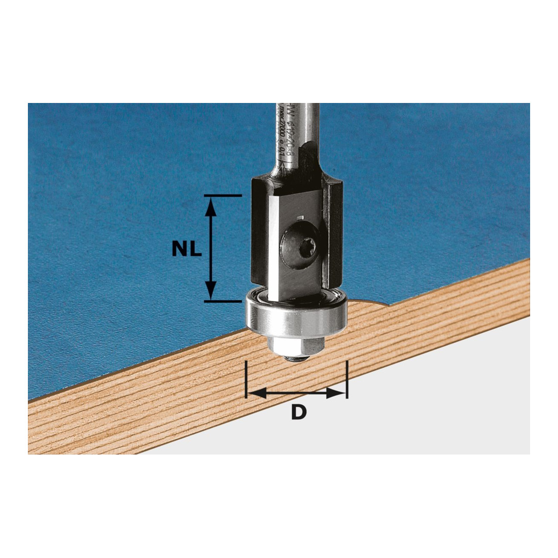 Festool Fraise à affleurer à plaquettes réversibles HW S8 D19/20WM Z2