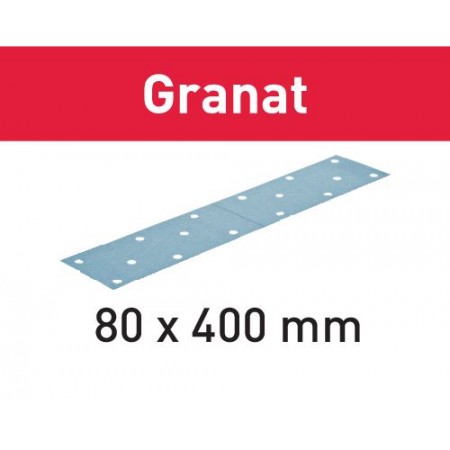 Festool Abrasifs Granat 80 x 400 mm P150 pour enduits, apprêts, laques