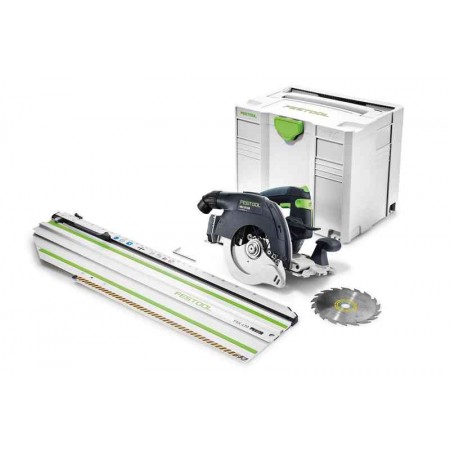 Festool Scie circulaire à capot basculant Ø160 mm 18V HKC 55 EB-Basic + rail FSK 420