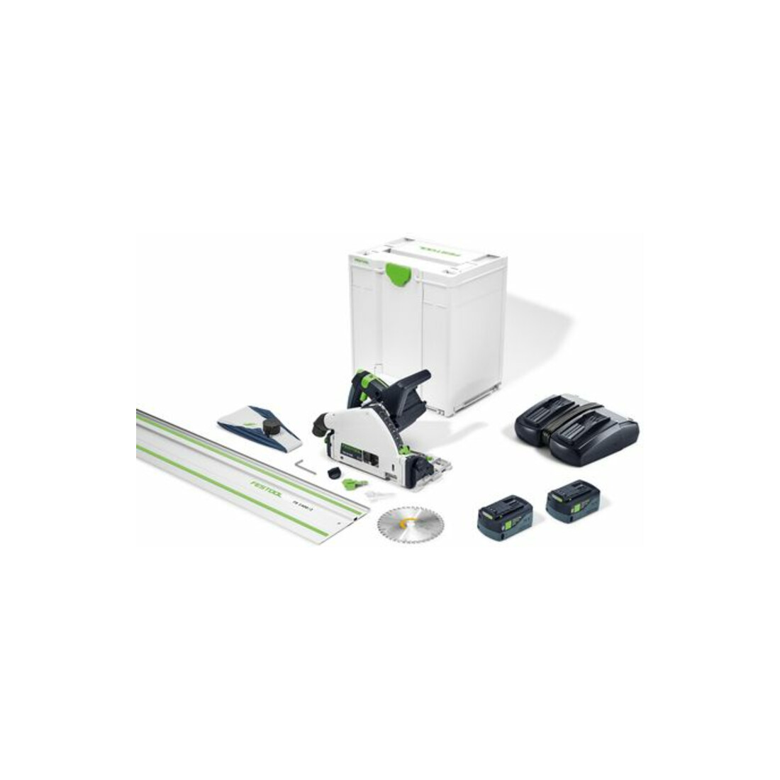 Festool Scie plongeante Ø160 mm 2 x 18V TSC 55 KEBI-Plus 100Y + 1 rail de guidage 1400 mm