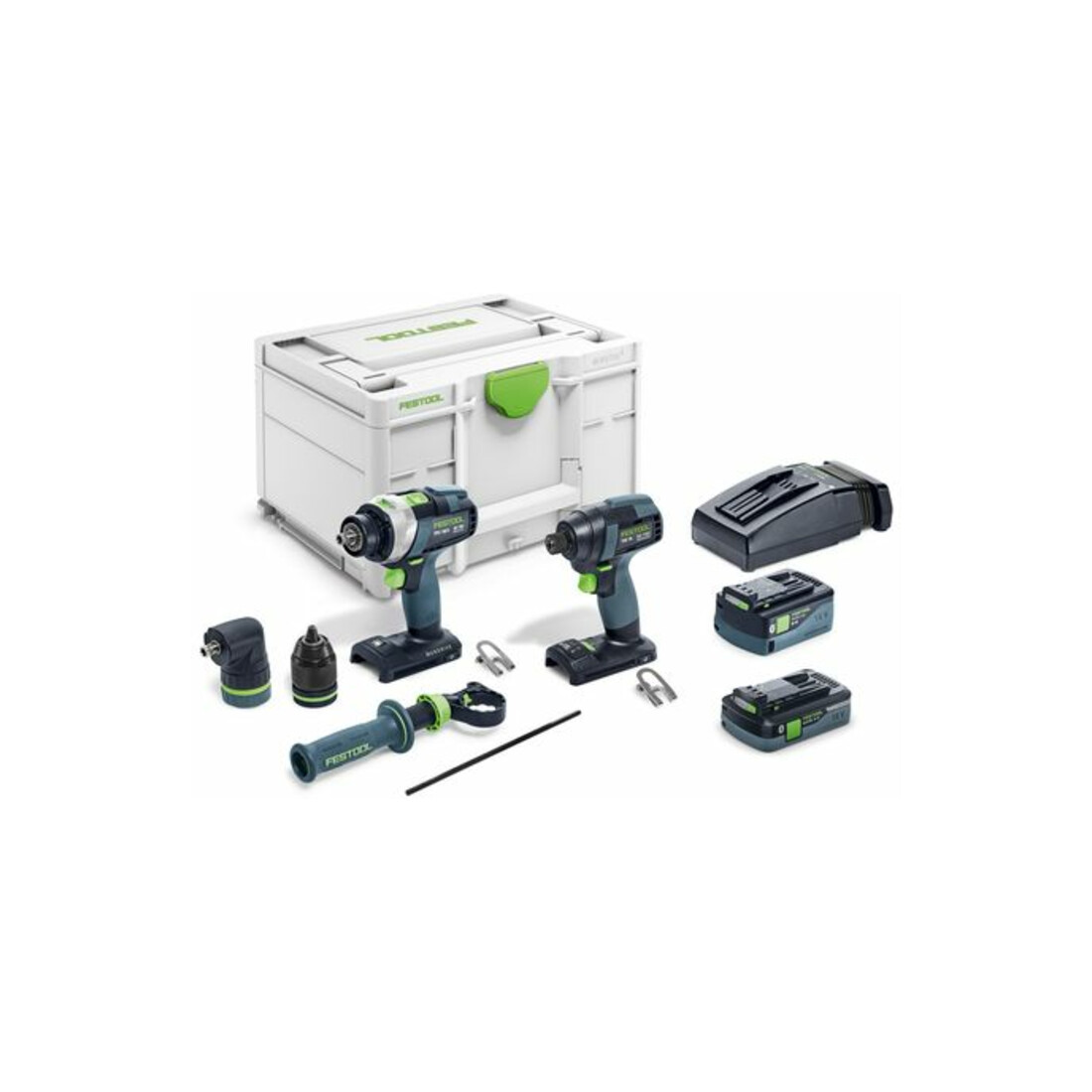 Festool Pack TID 18 + TPC 18/4 + 1 batterie 18V 4 Ah + 1 batterie 18V 5 Ah + 1 Chargeur TCL 6