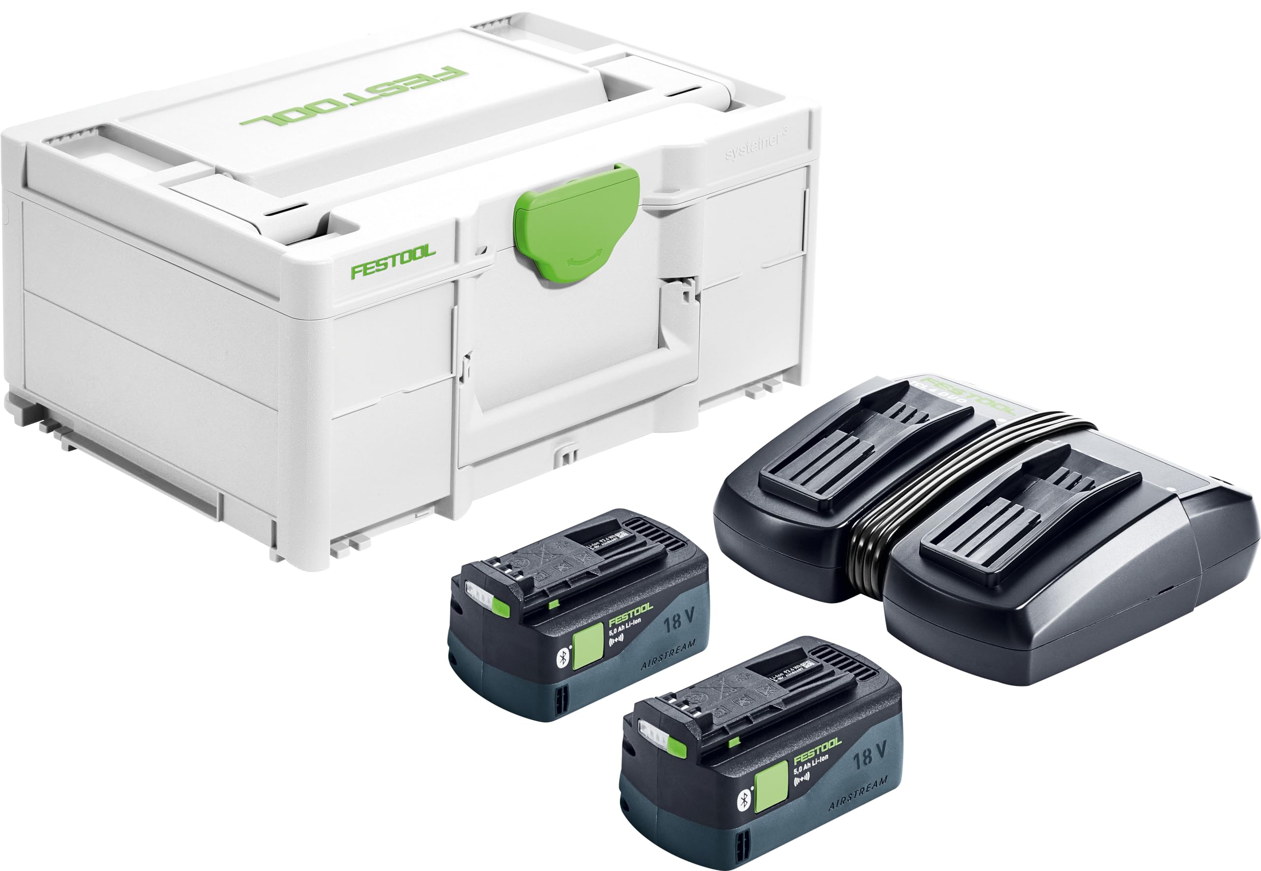 Festool Set énergie SYS 18V 2 batteries 5Ah + chargeur rapide + coffret SYSTAINER SYS3
